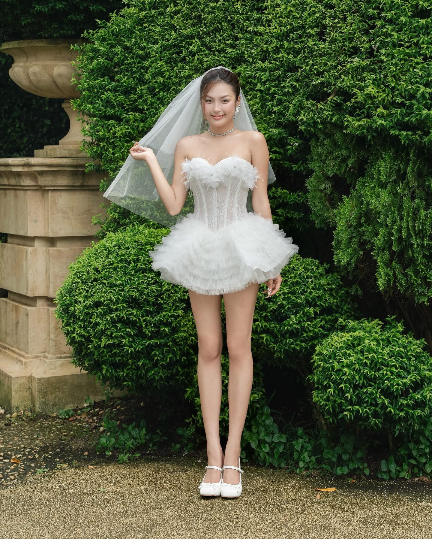 LANE CI White Karen Mini Dress