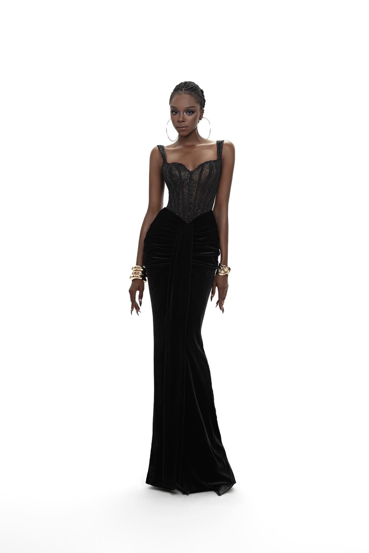 MAEL FEMME BLACK MAXI DRESS