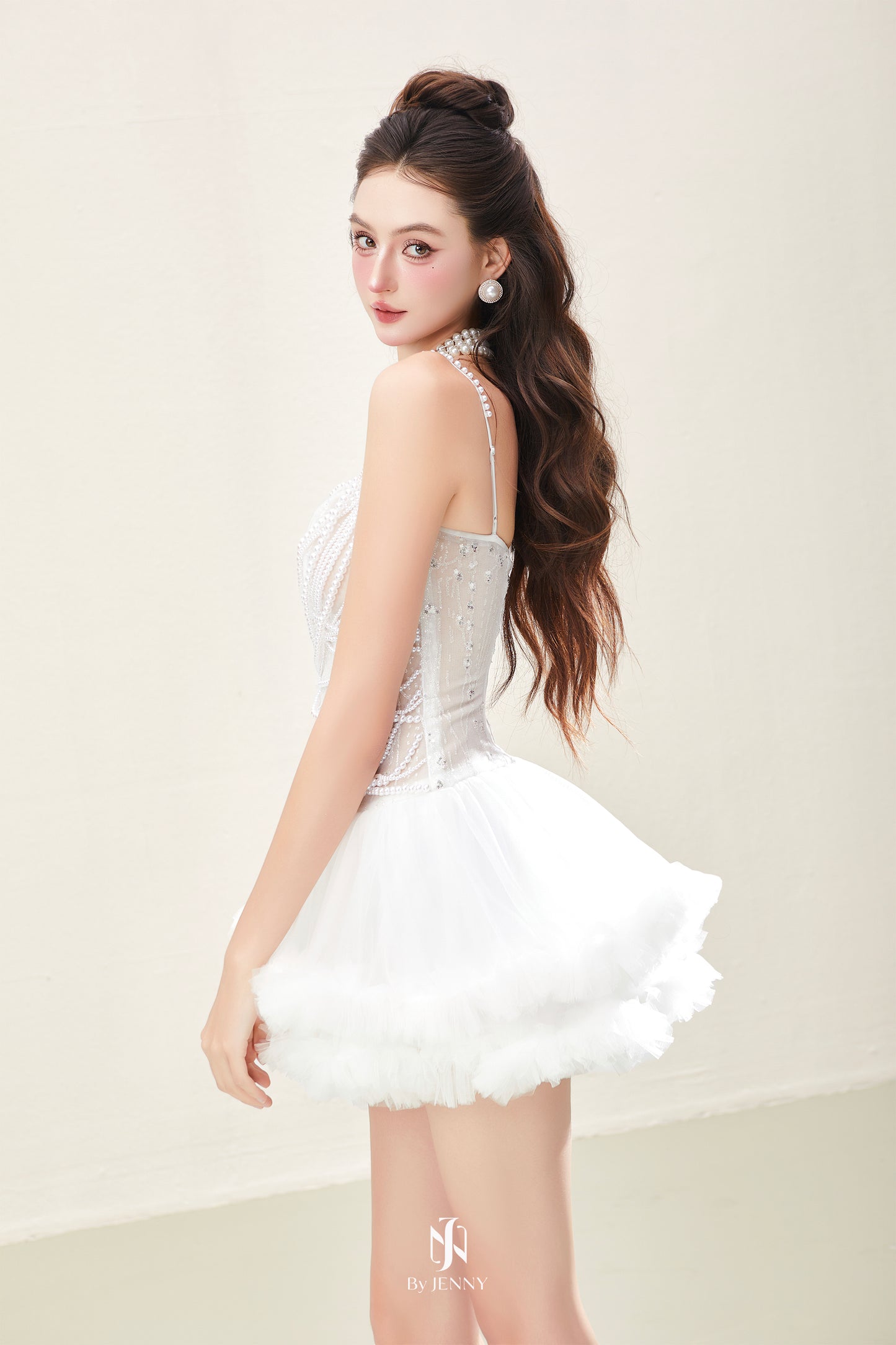 BY JENNY White Lyra Mini Dress