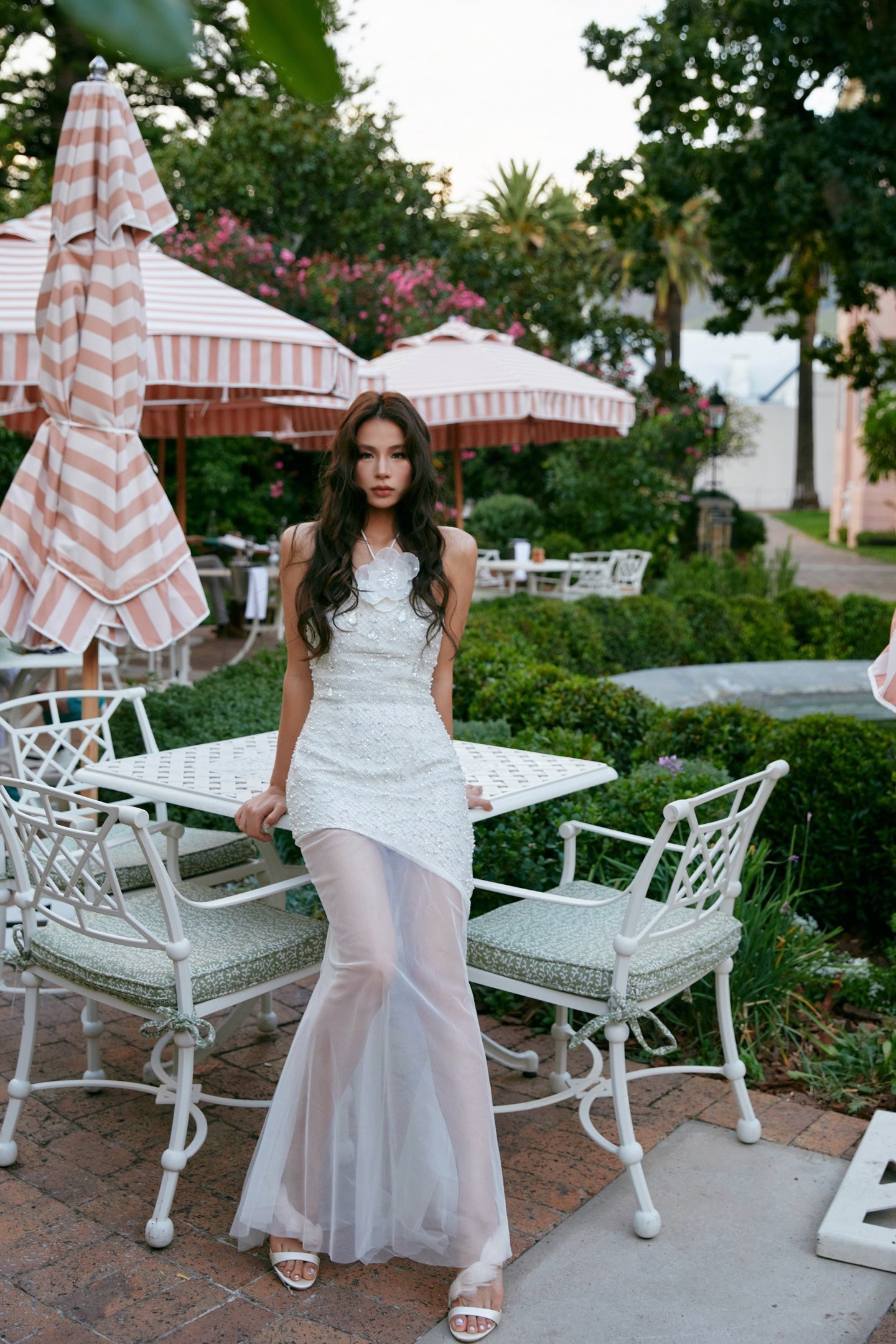 MIN PURA White Vacation Sweet Raintree Maxi Dress