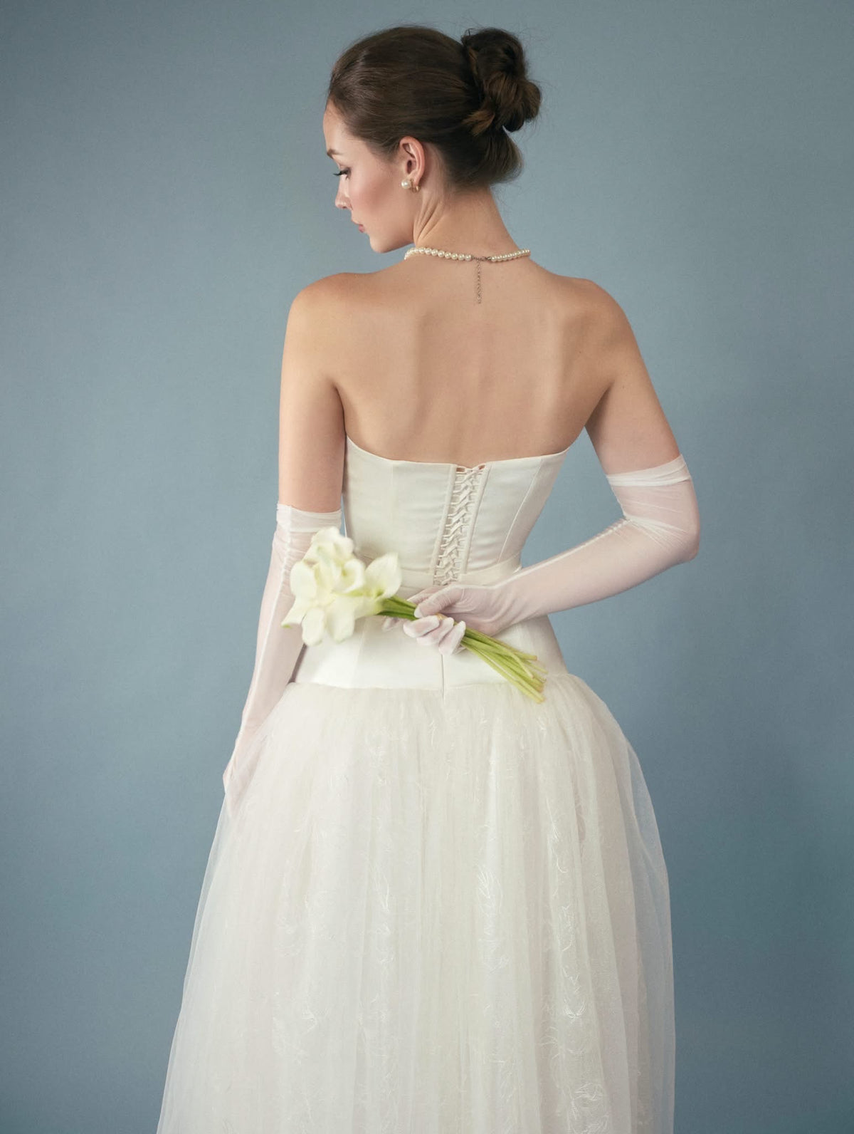 White Wedding Angelique Tulle Maxi Dress