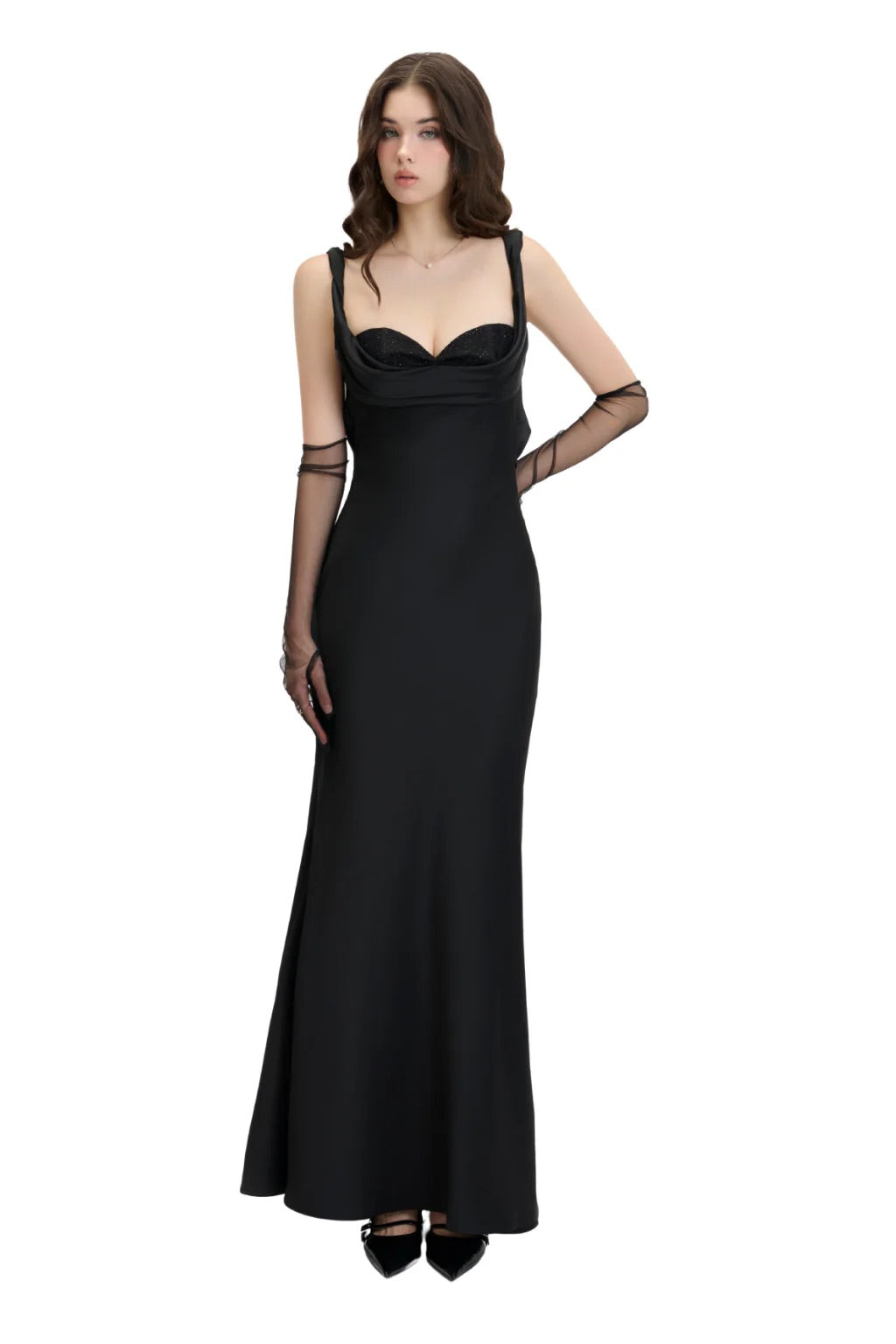 JUBIN Red Elegant Maxi Dress