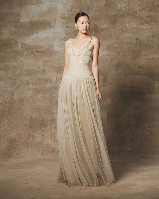 BYDI Fairycore Elegant Vacation White Onnie Maxi Dress