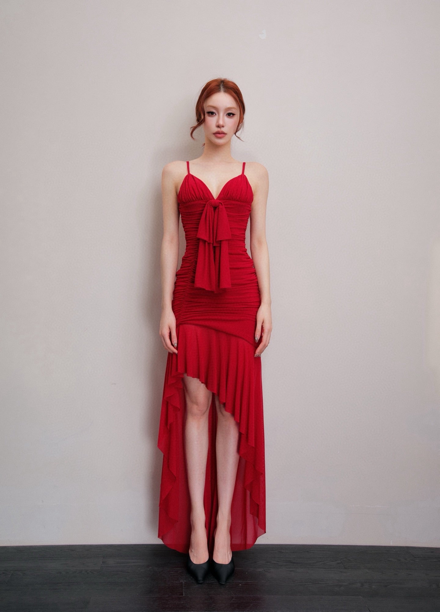 MASION WESTER V-neck Midi Dress