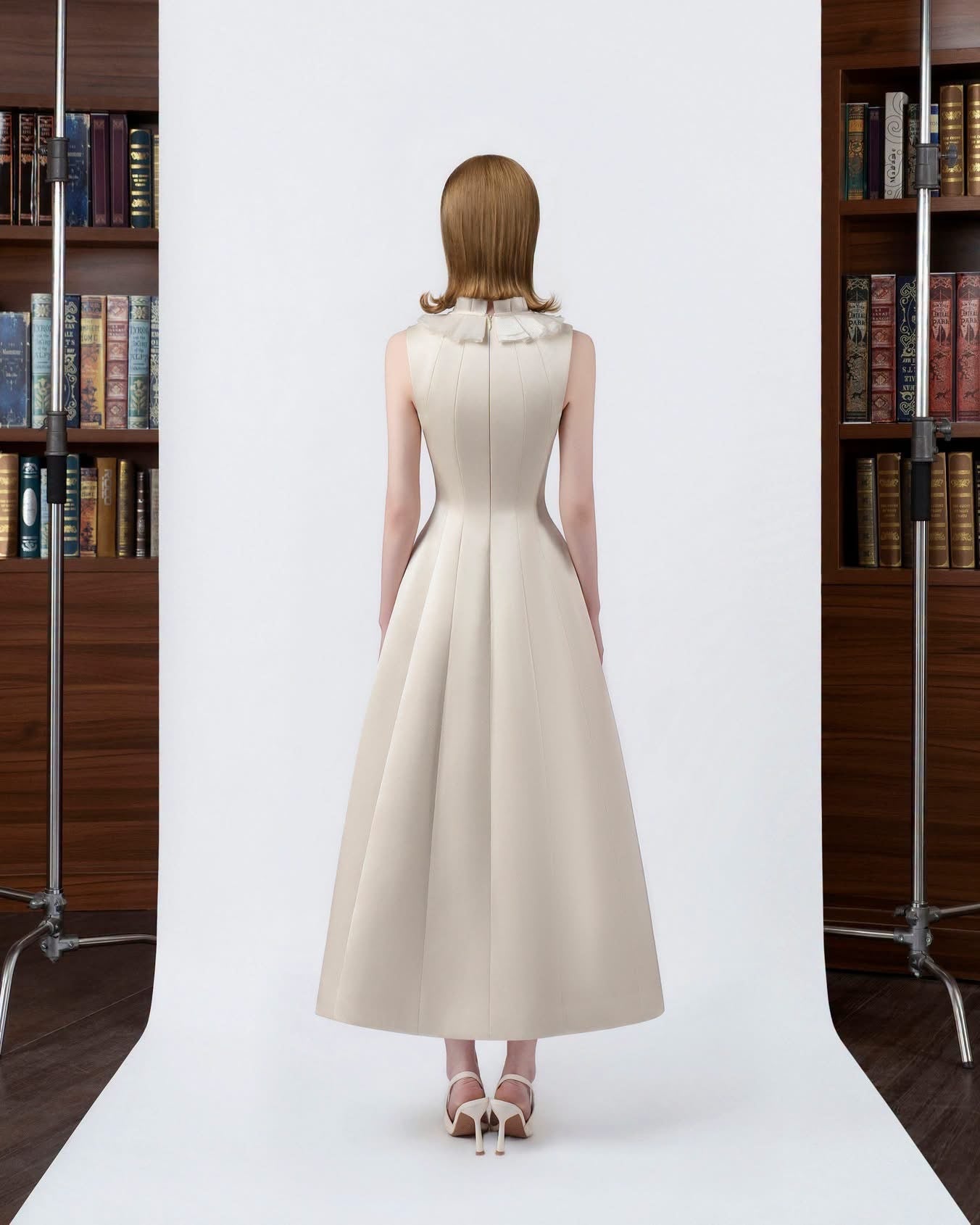 DETHEIA Elegant Vintage Cream Klara Maxi Dress