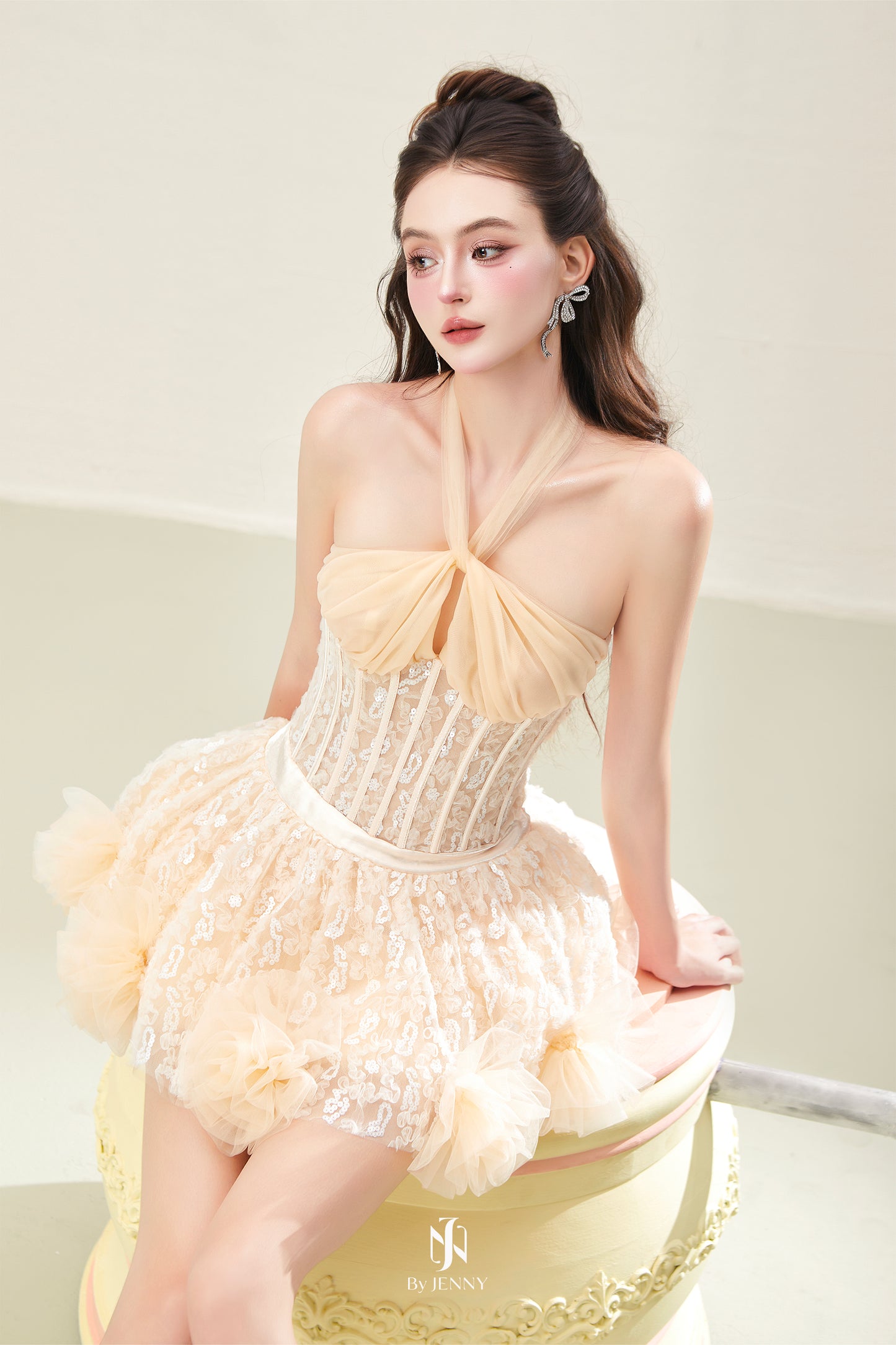 BY JENNY Yellow Selena Mini Dress