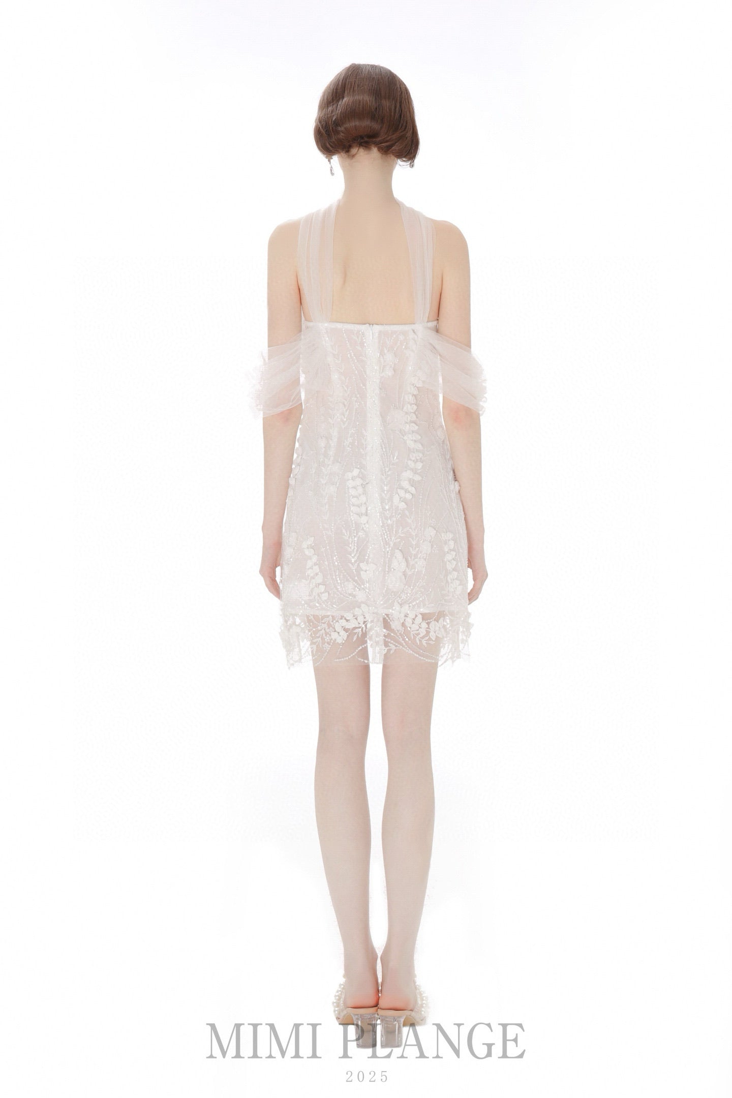 MIMI PLANGE White One-shoulder Mini Dress
