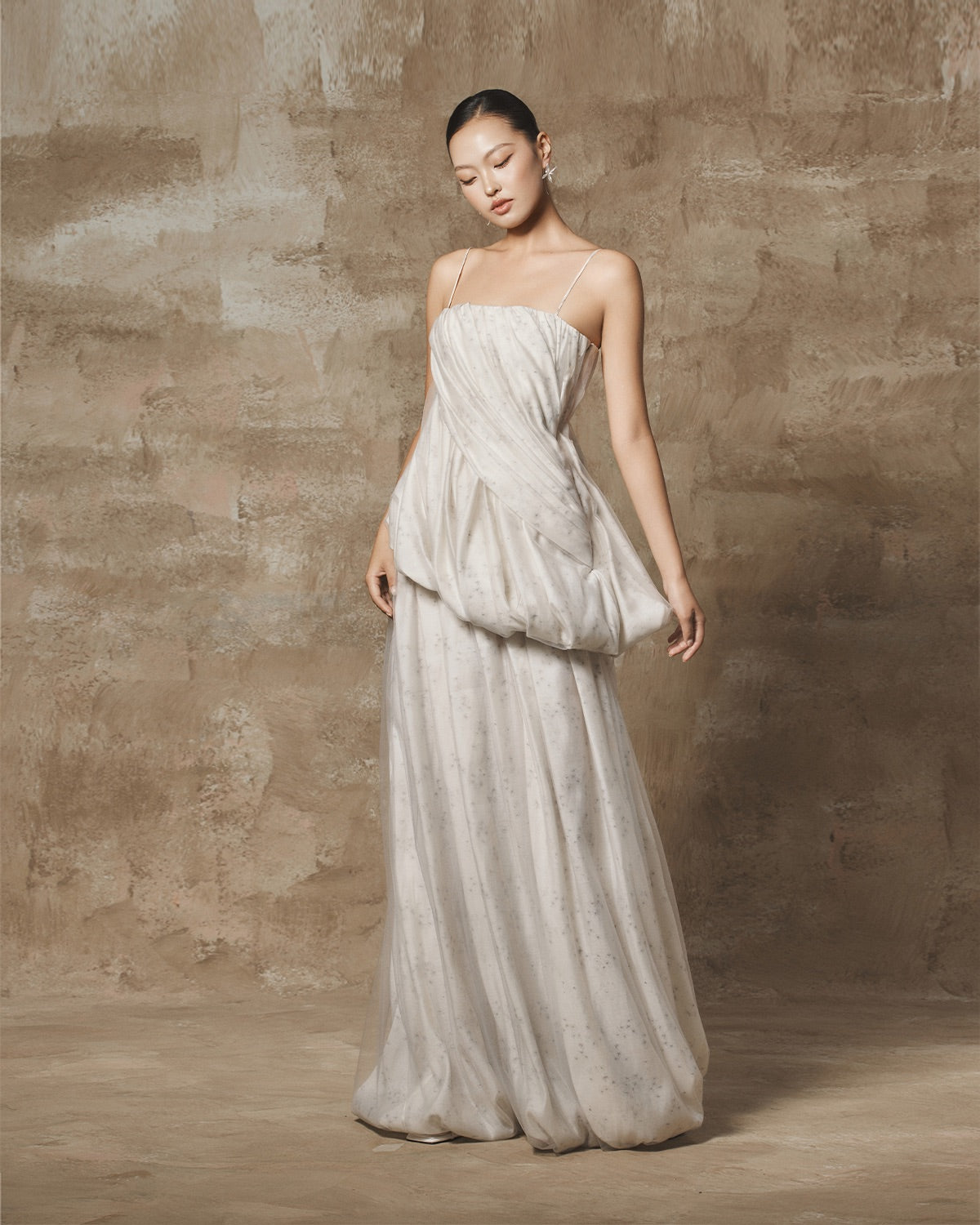 BYDI Fairycore Elegant Vacation White Serene Maxi Dress