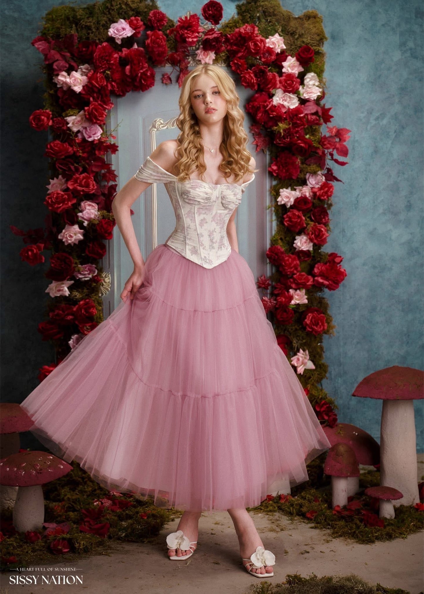 SISSY NATION Pink Tulle Lilac Top & Skirt