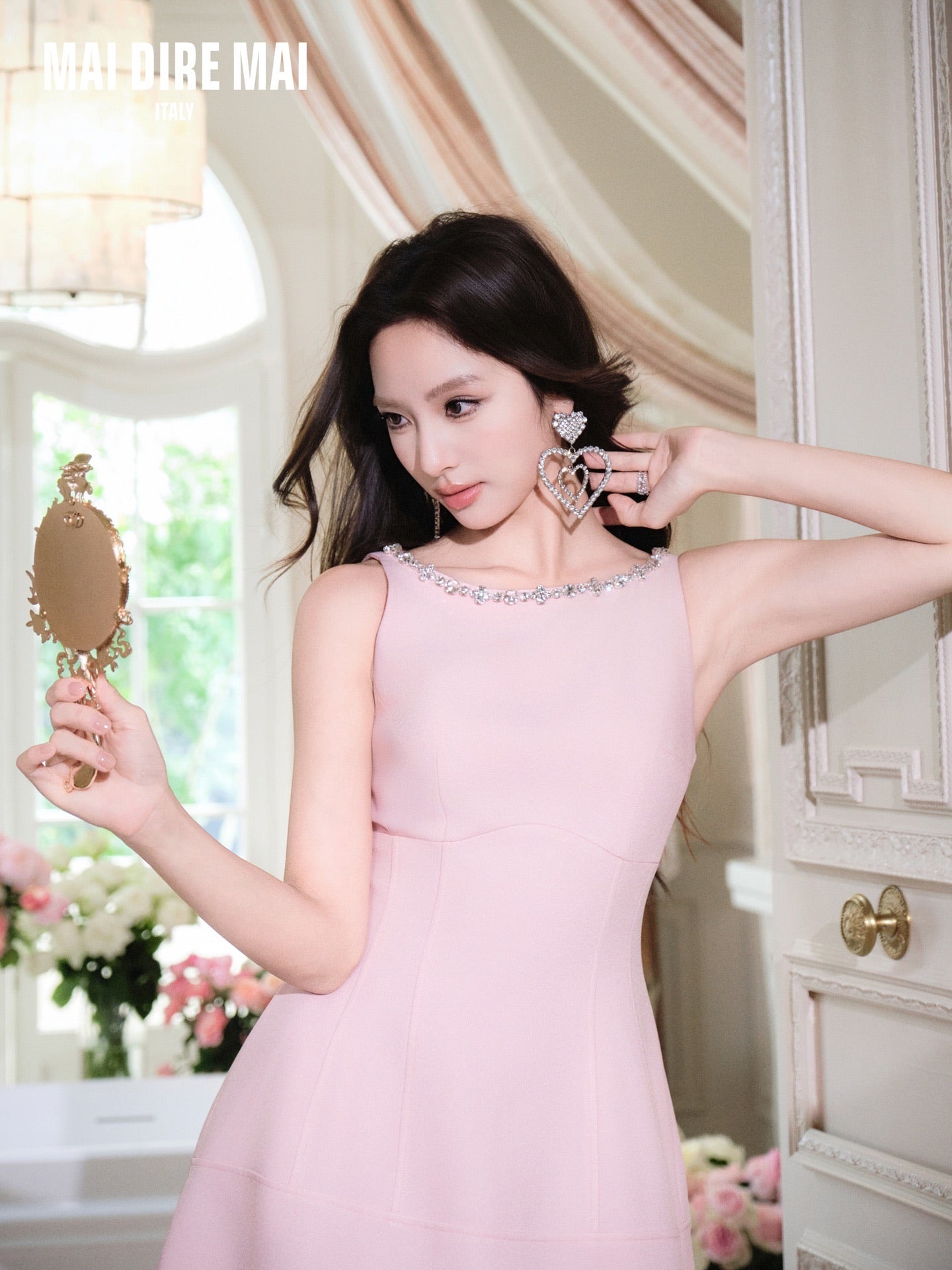 MAI DIRE MAI Pink Diamond Midi Dress