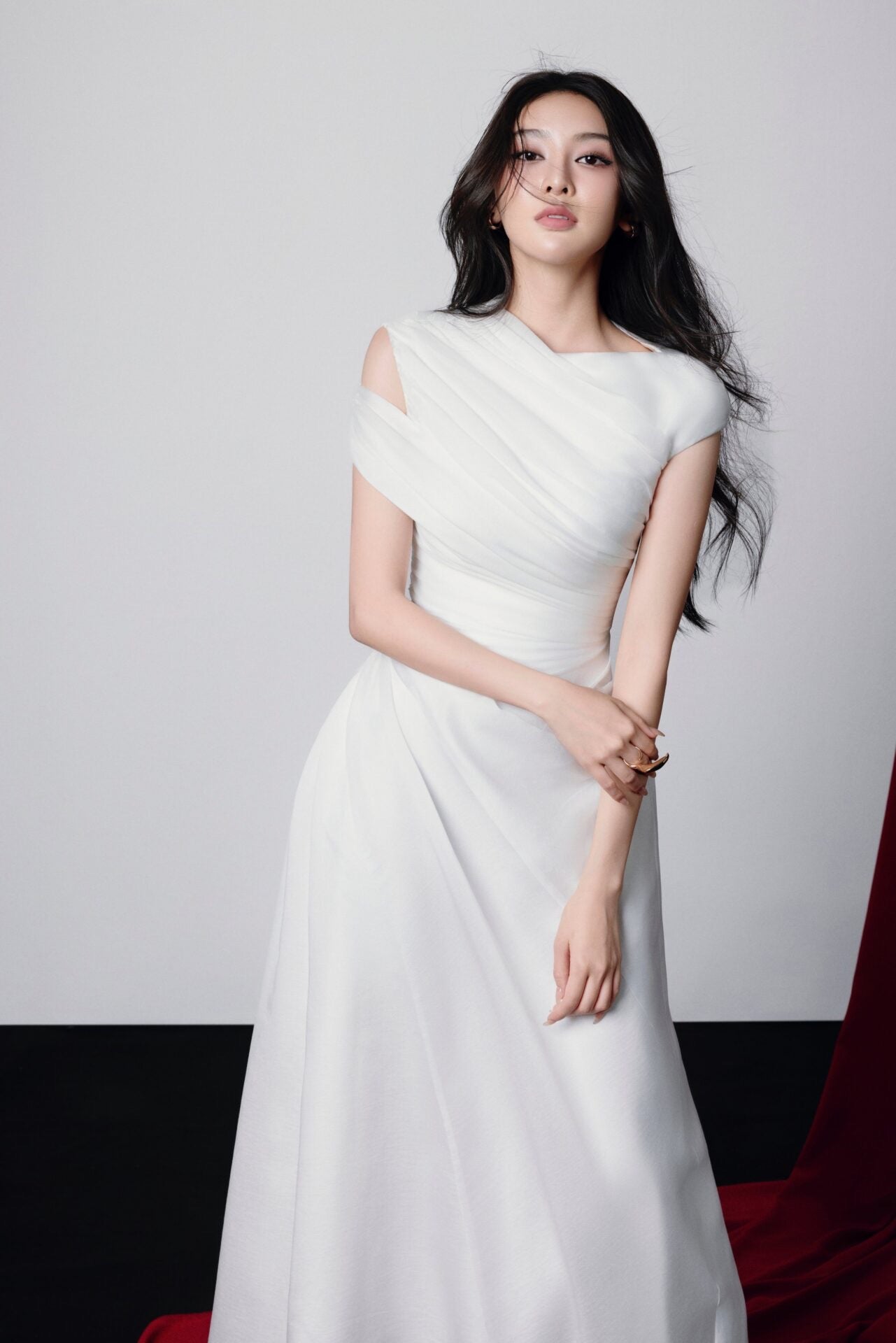 White Maia Ruffled Maxi Dress