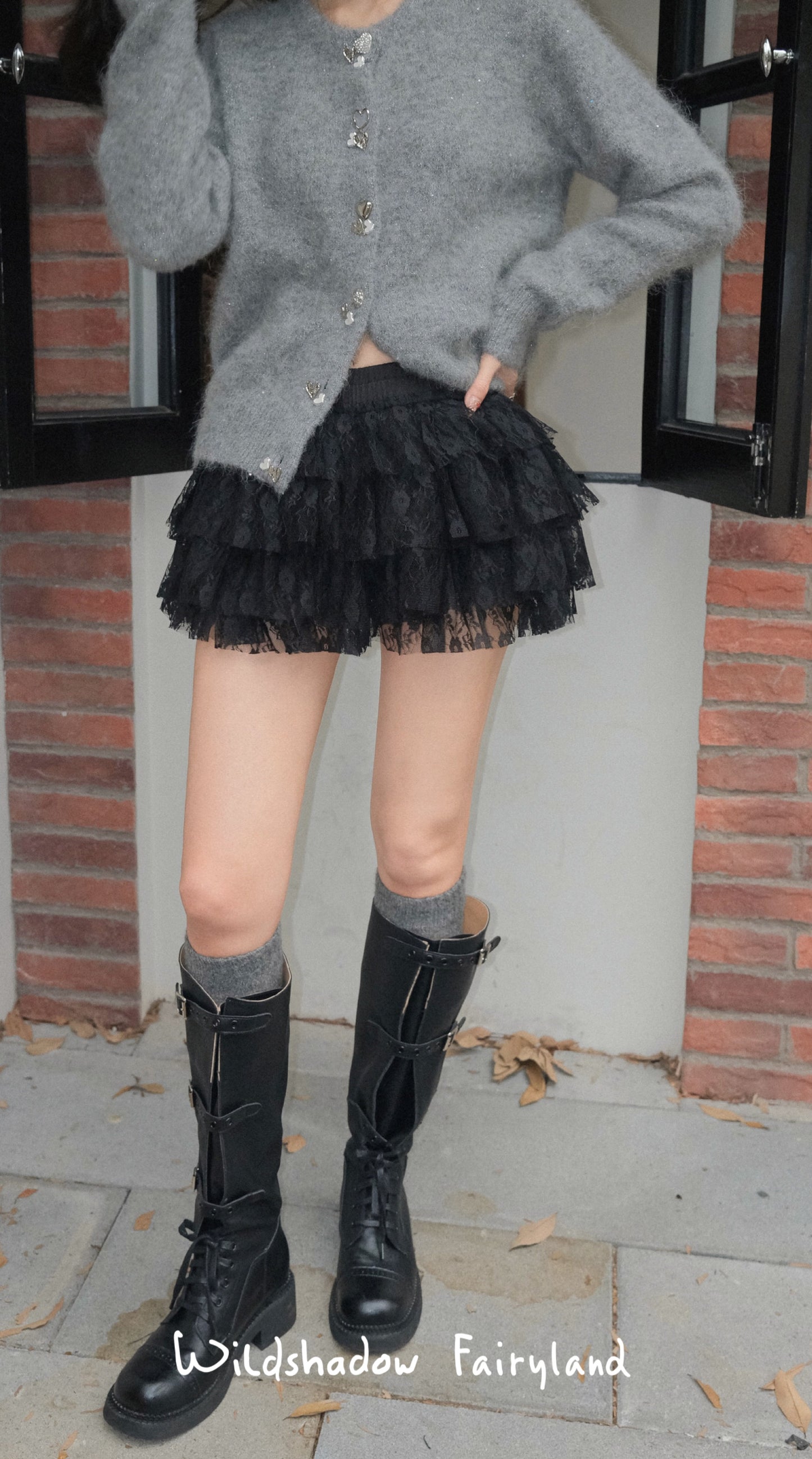 WILSHADOW Black Mini Skirt （Sales）