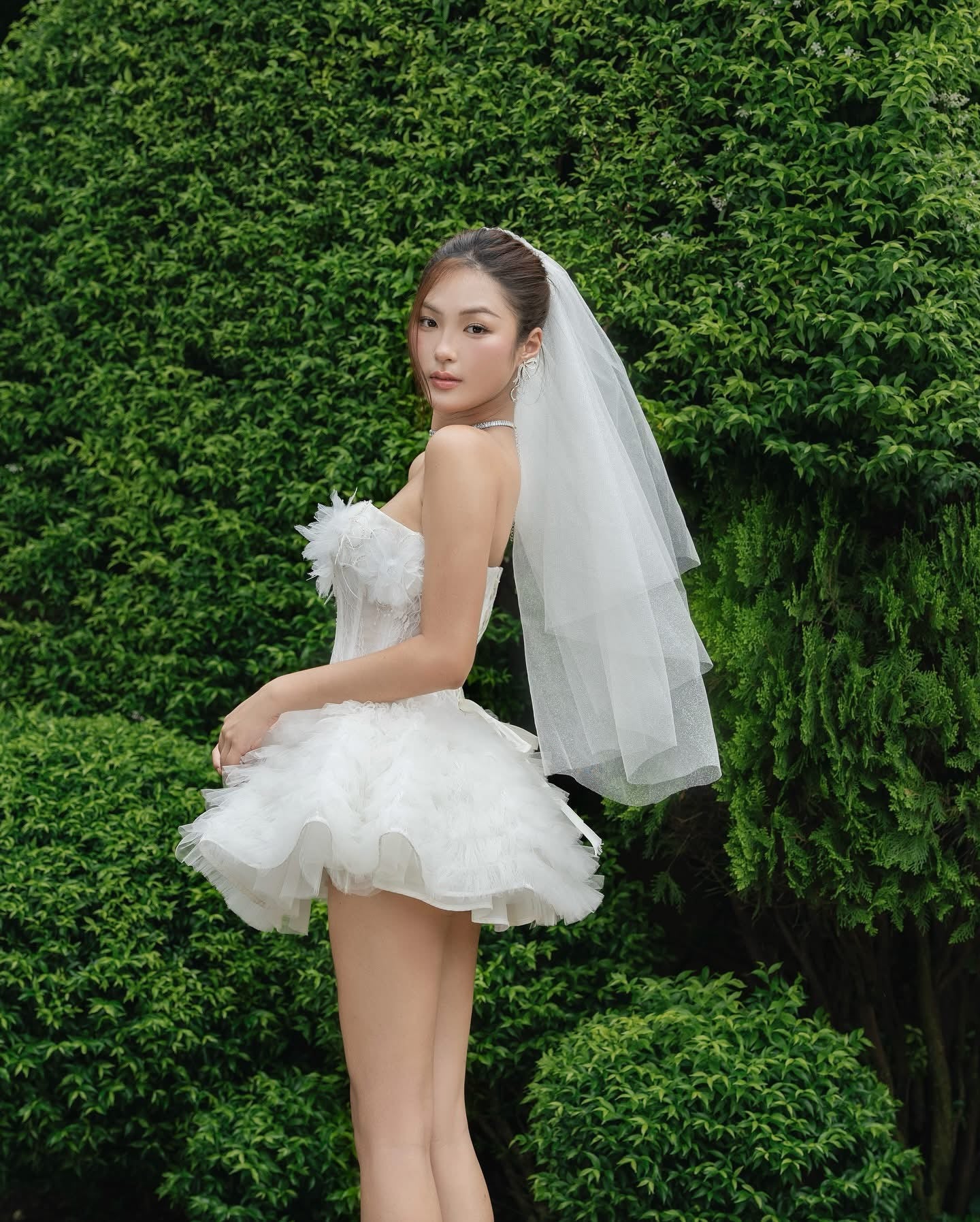 LANE CI White Karen Mini Dress