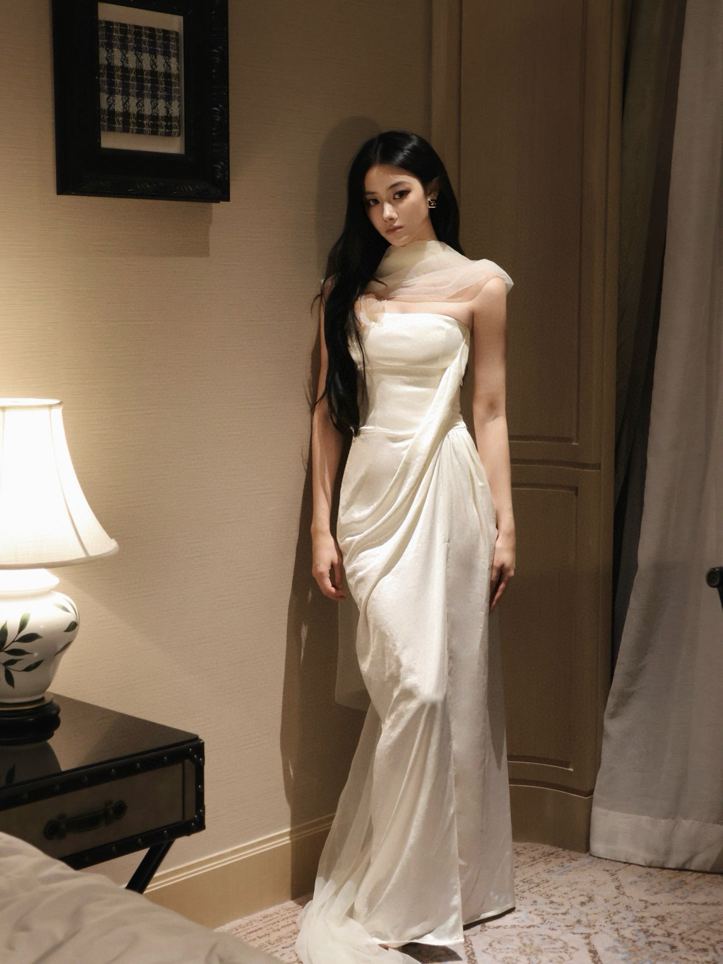 CROWCREW White Evening Maxi Dress