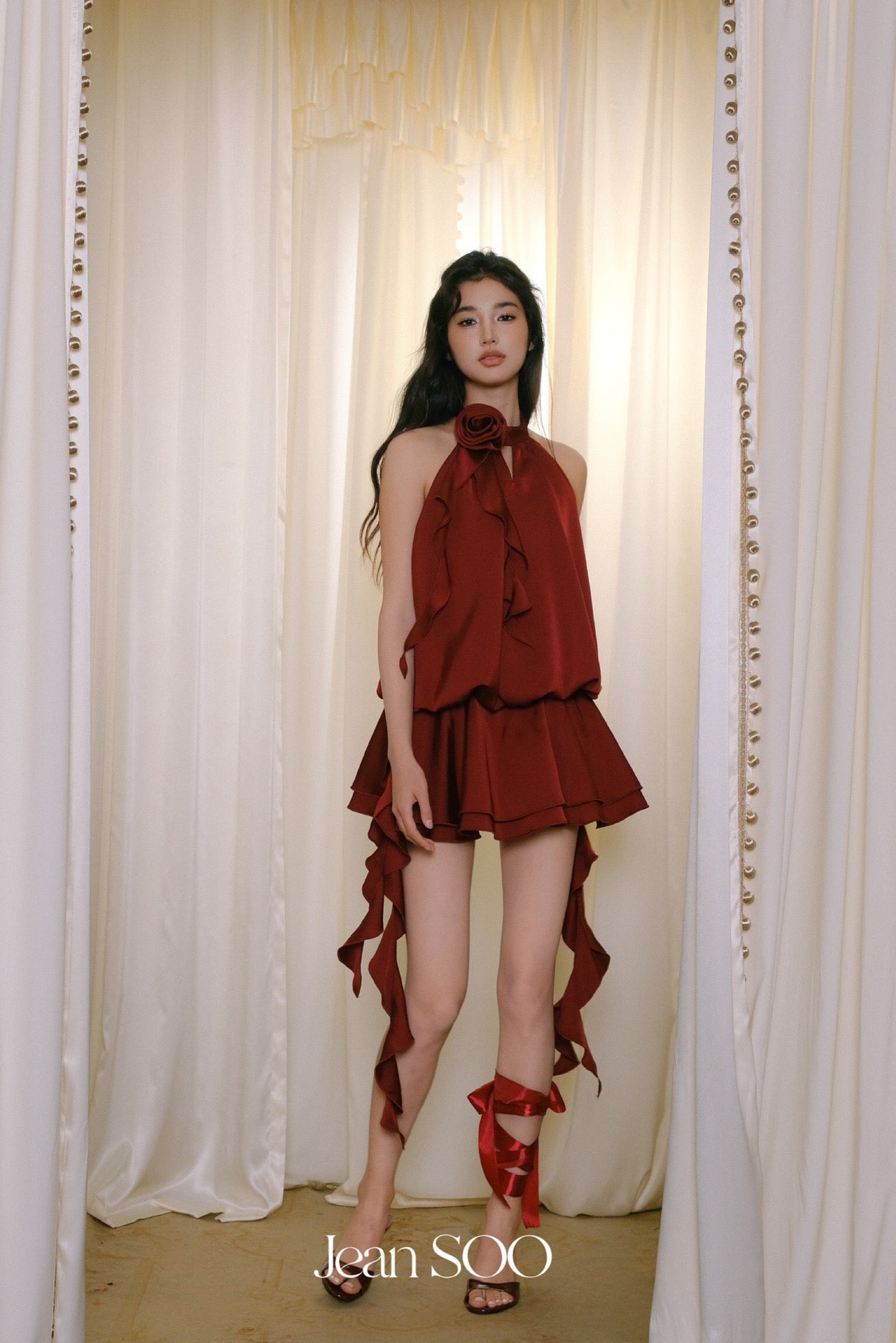 JEAN SOO Red Mini Dress