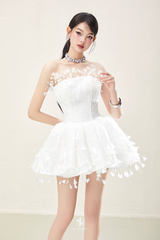 BY JENNY White Amara Mini Dress