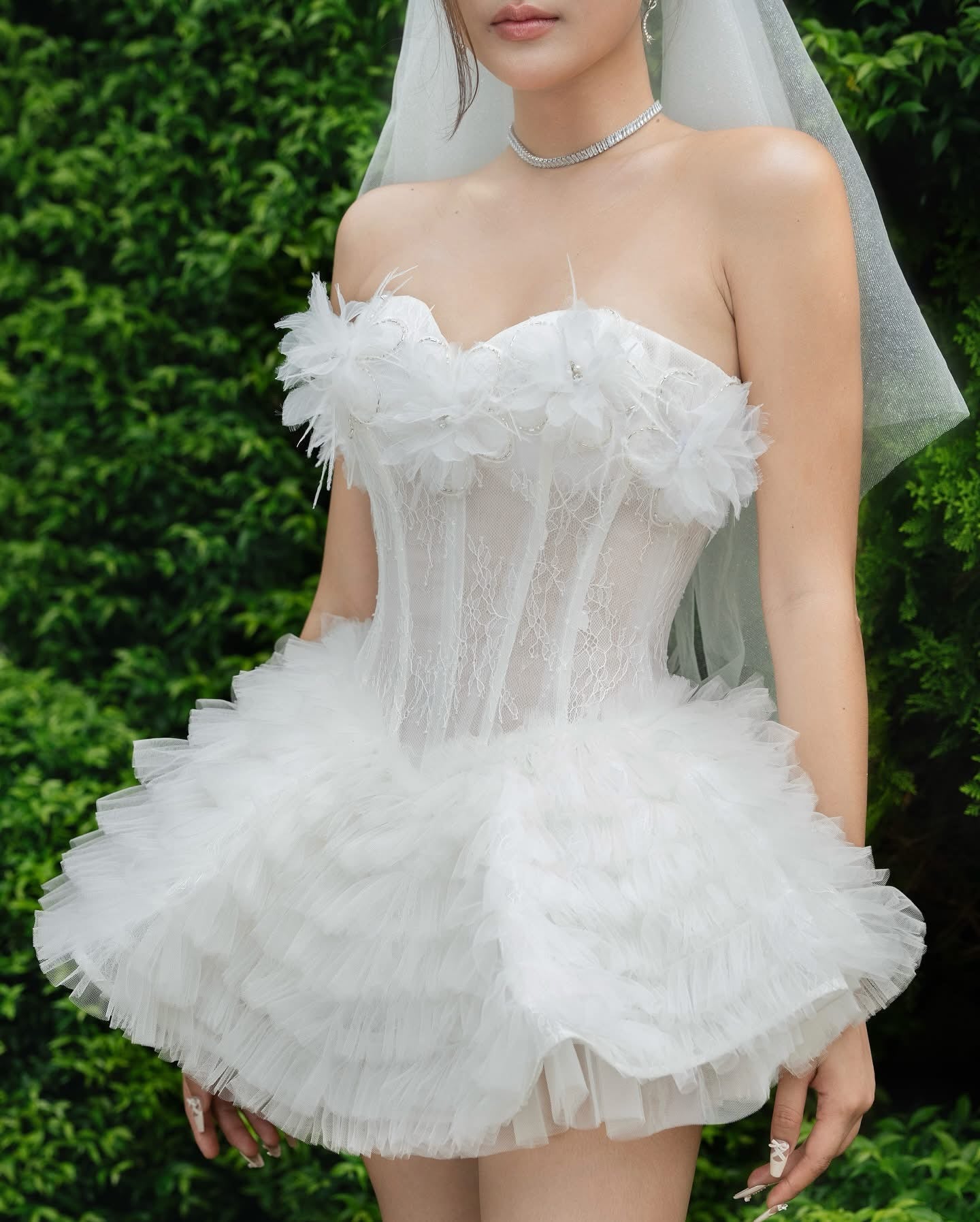 LANE CI White Karen Mini Dress