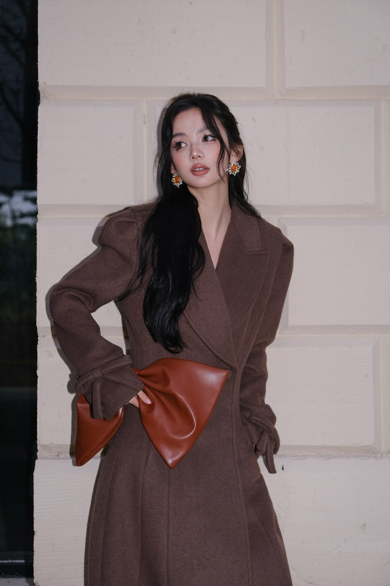 Maison Wester Brown Wool Coat