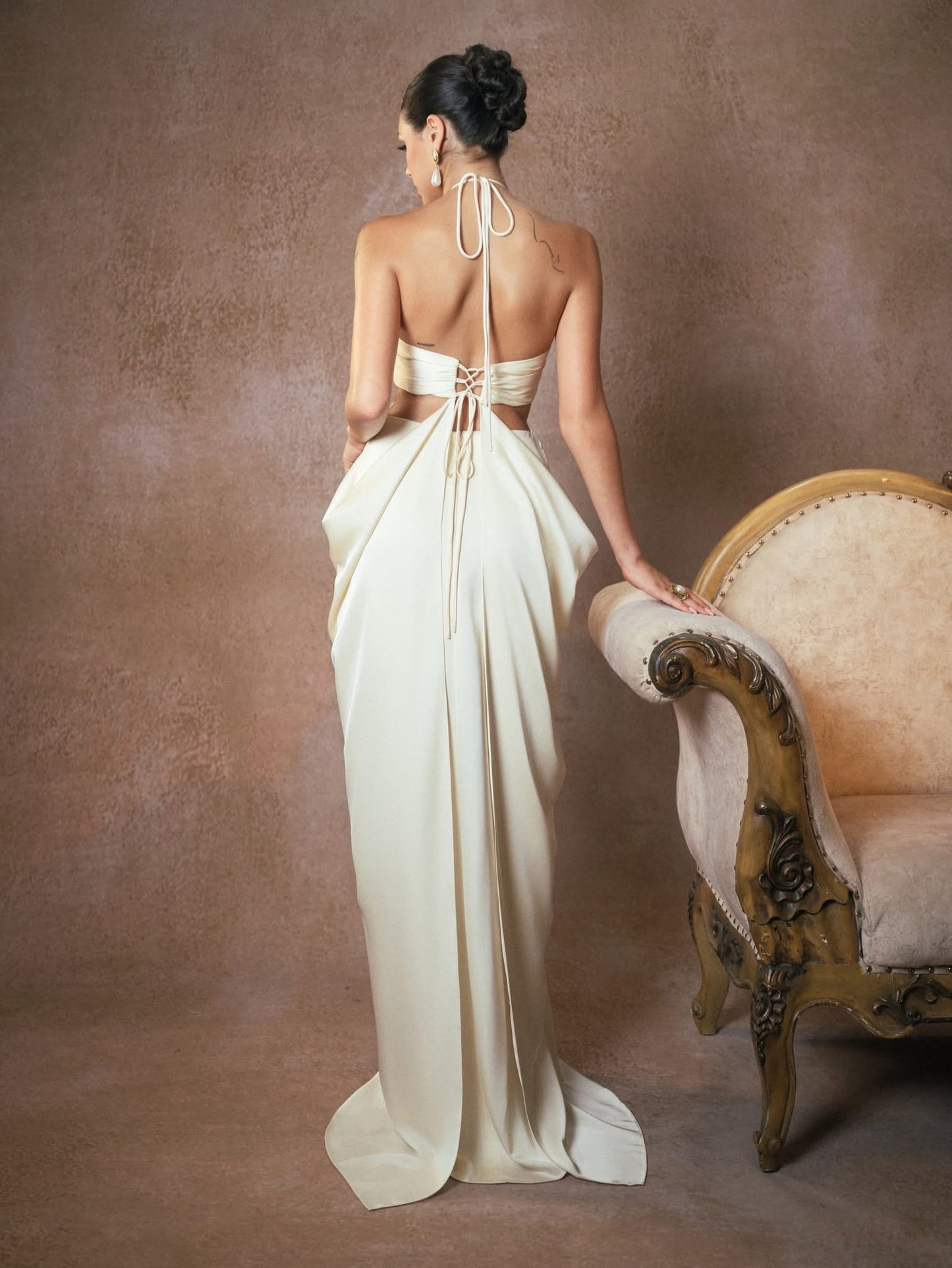 KISSERINE ATELIER Elegant Fairycore White Isabella Maxi Dress