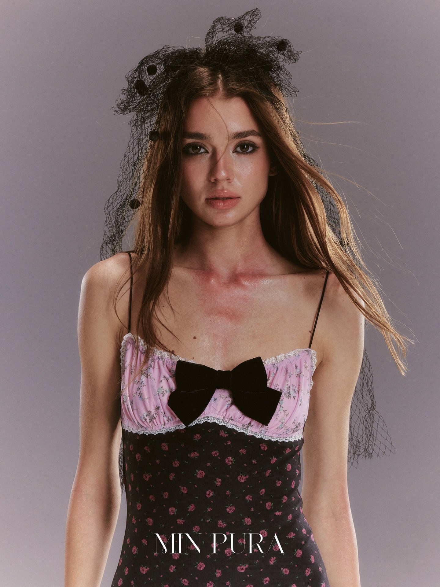 MINPURA Purple Foral Mini Dress