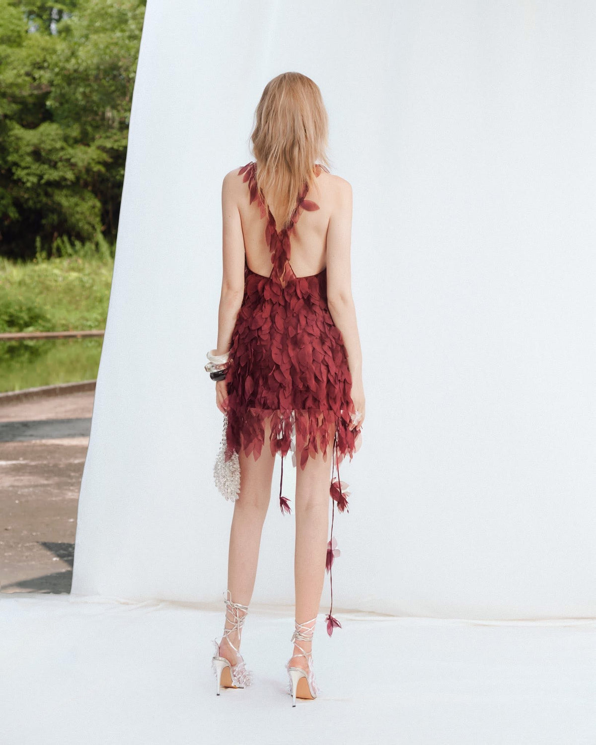 MUSTHAVE Fairycore Elegant Red Nina Mini Dress