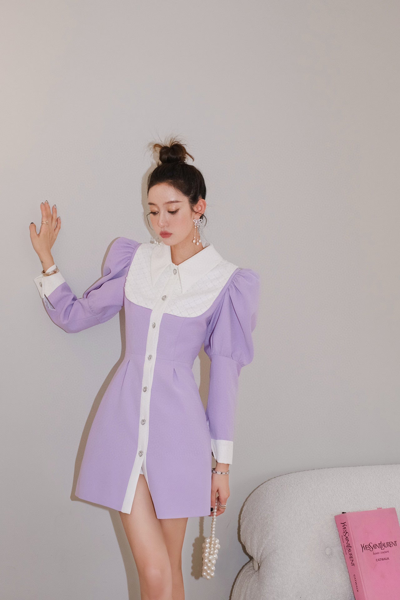 MASION WESTER Purple Mini Dress （Sales）