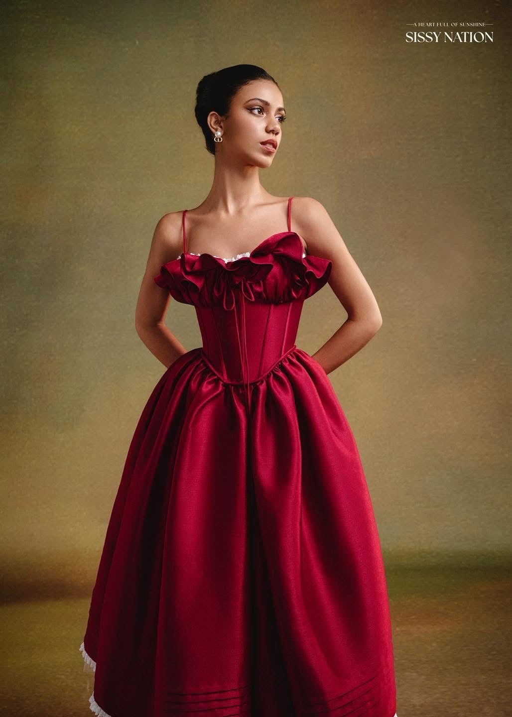 SISSY.NATION Red Elegant Tulip Maxi Dress