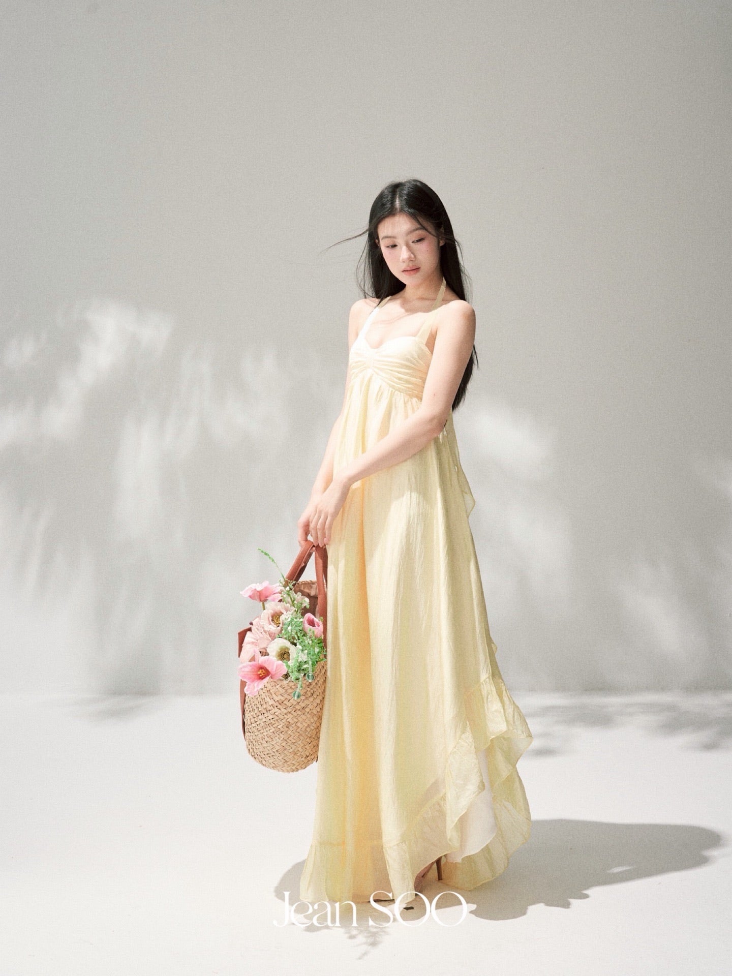 JEAN SOO Sweet Vacation Yellow Cozy Maxi Dress