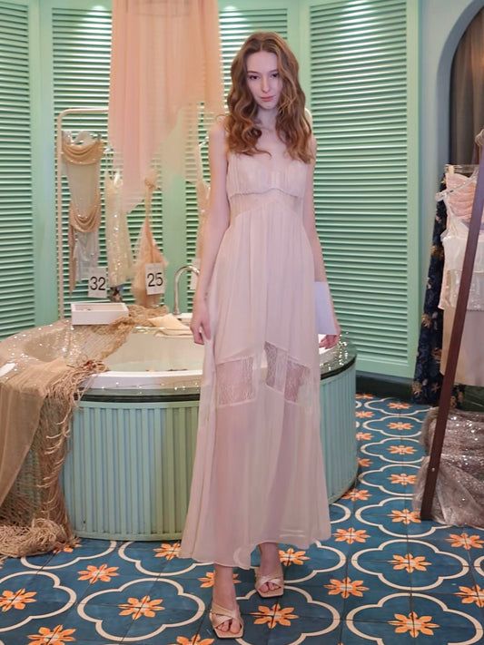 MIN PURA Pink Vacation Sweet Sequins Midi Dress