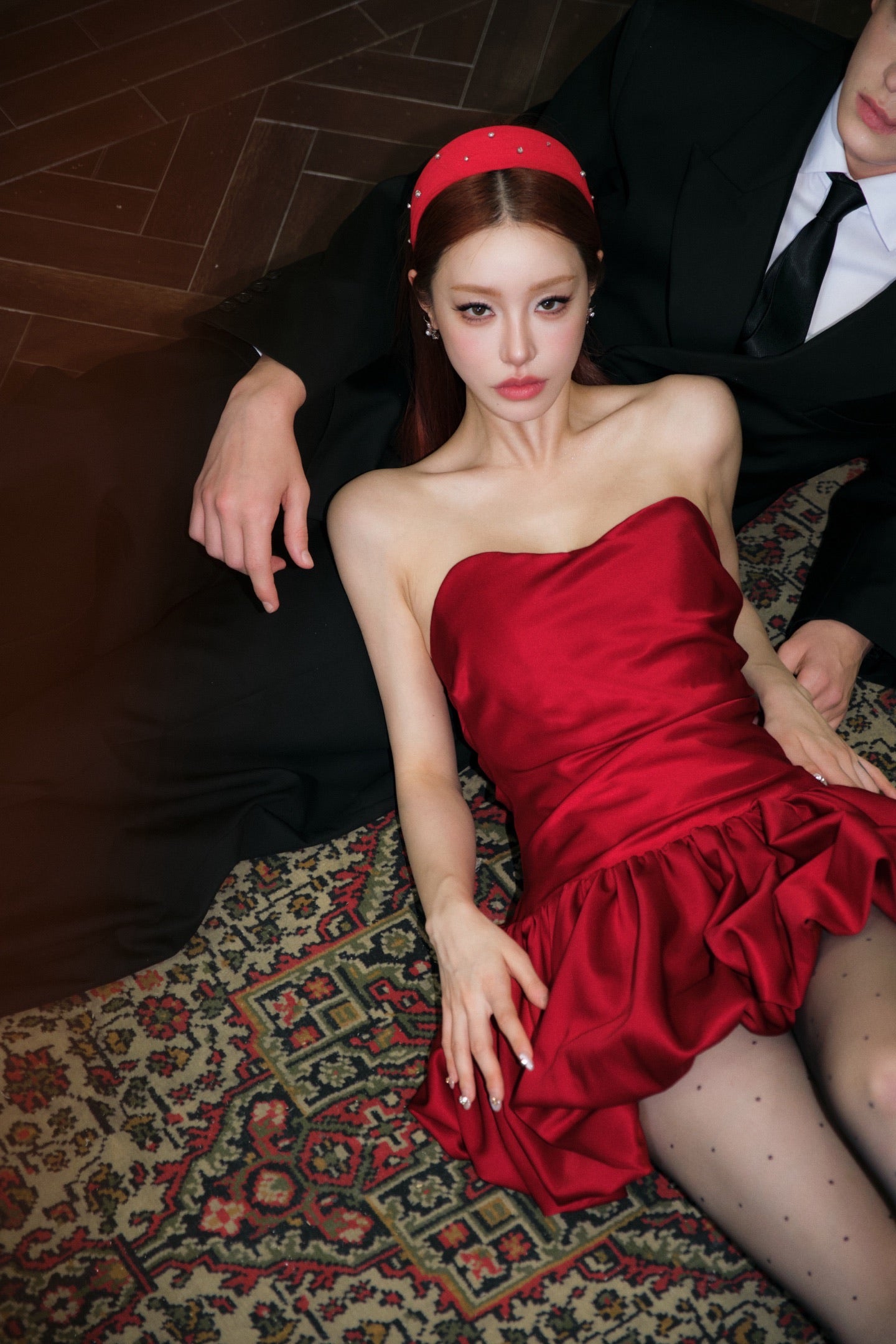 MASION WESTER Red Mini Dress