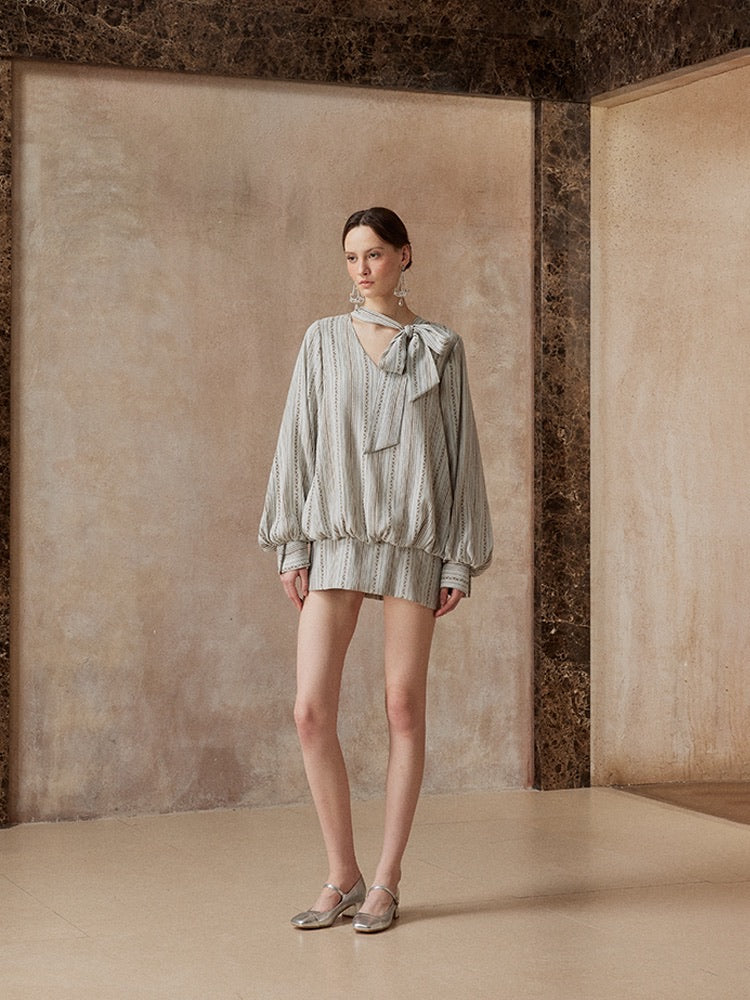 Fa sogno Blue Shirt Mini Dress