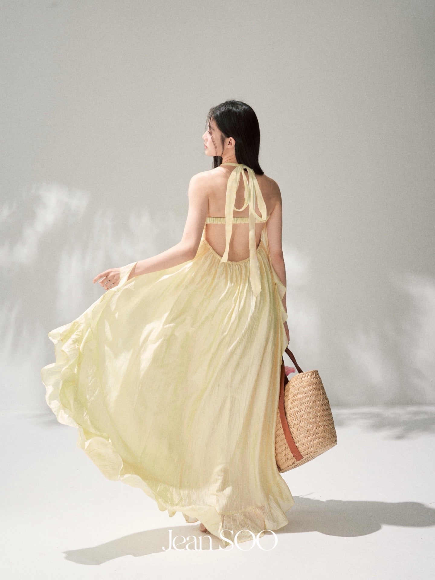 JEAN SOO Sweet Vacation Yellow Cozy Maxi Dress