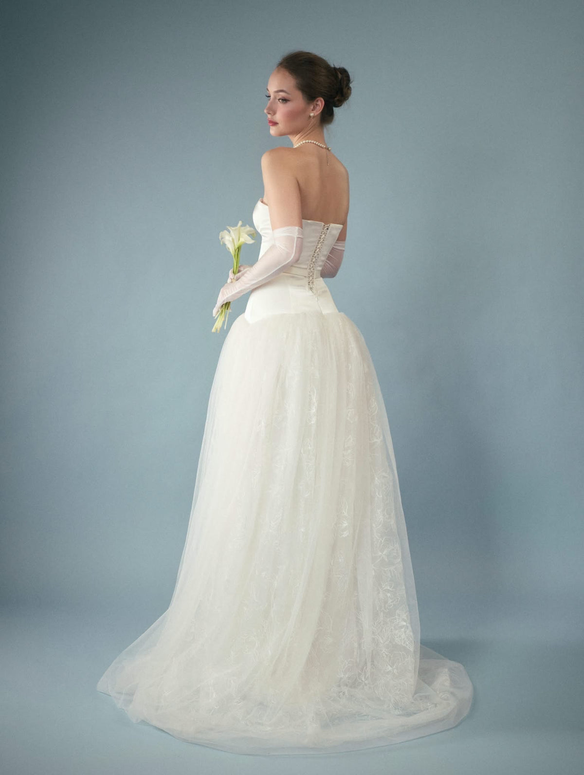 White Wedding Angelique Tulle Maxi Dress