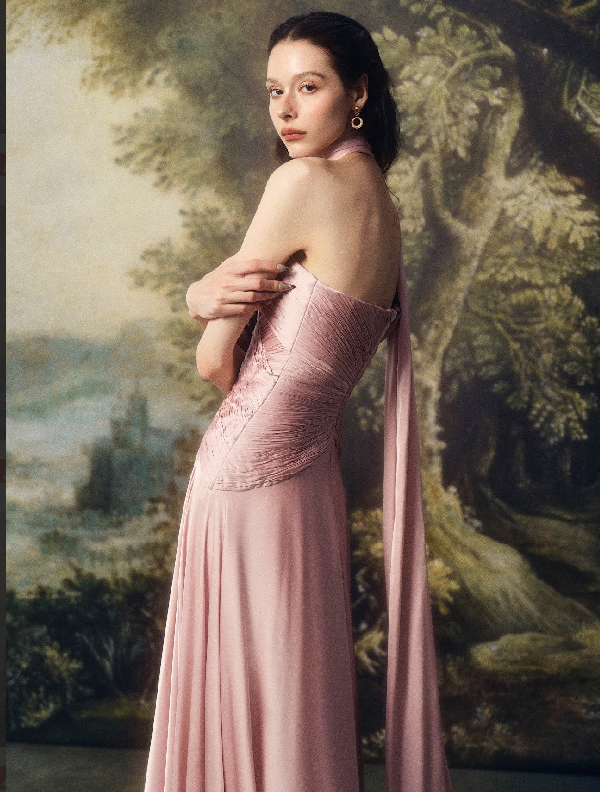 LINHPHUNG Pink Pleated Lysora Maxi Dress