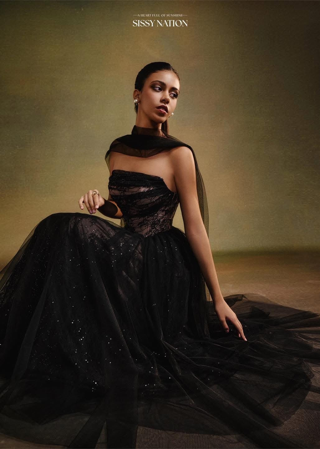 SISSY NATION Black Black Corset Maxi Dress