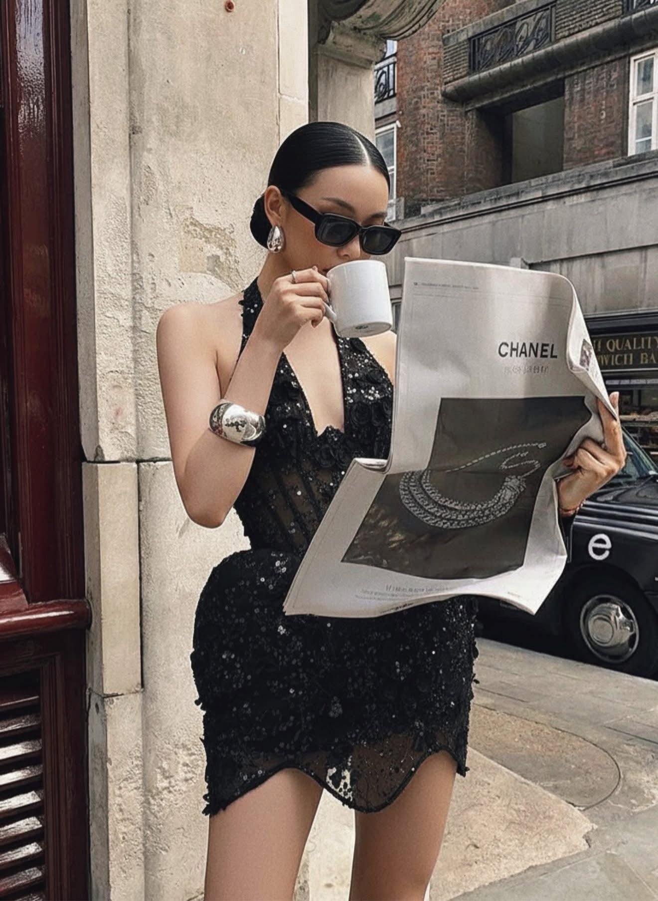 MAEL FEMME Black Lumira Mini Dress