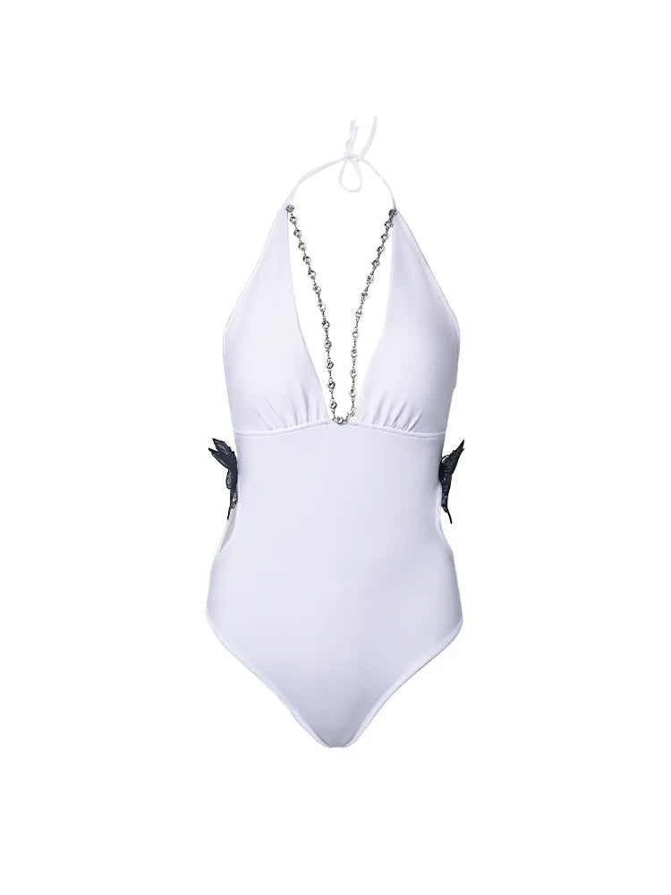 MIMI PLANGE White Swimwear With Cape
