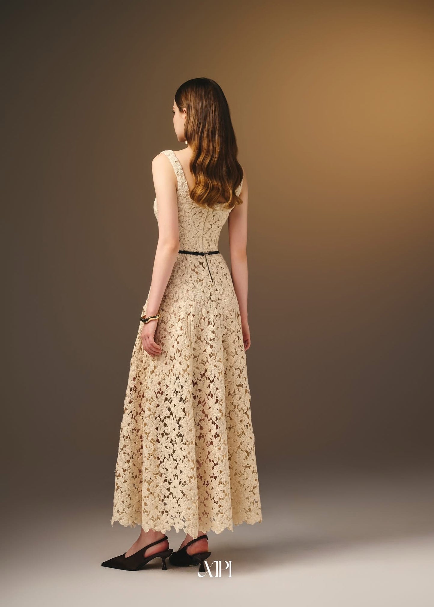XIPI Yellow Ambrose Midi Dress