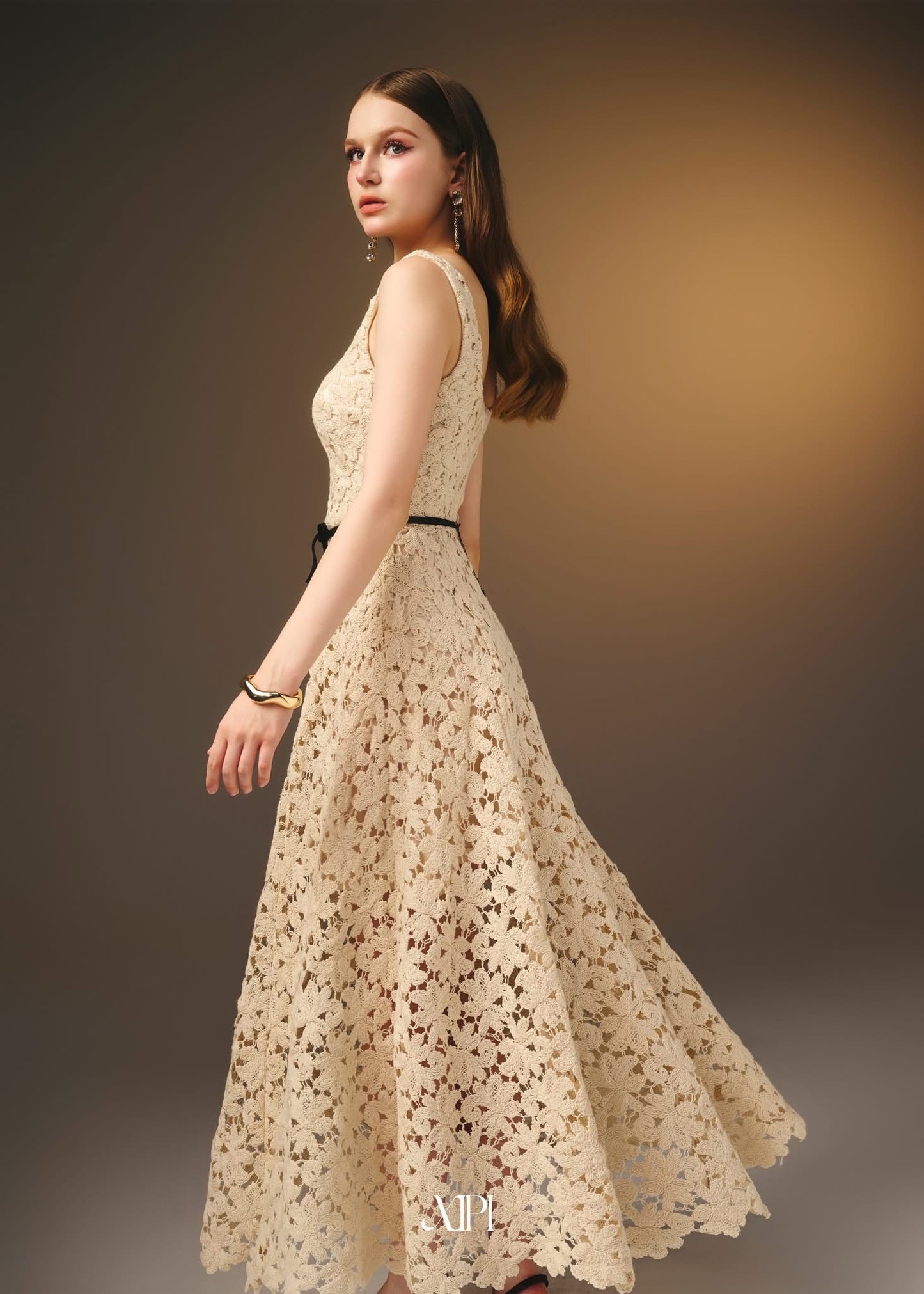 XIPI Yellow Ambrose Midi Dress