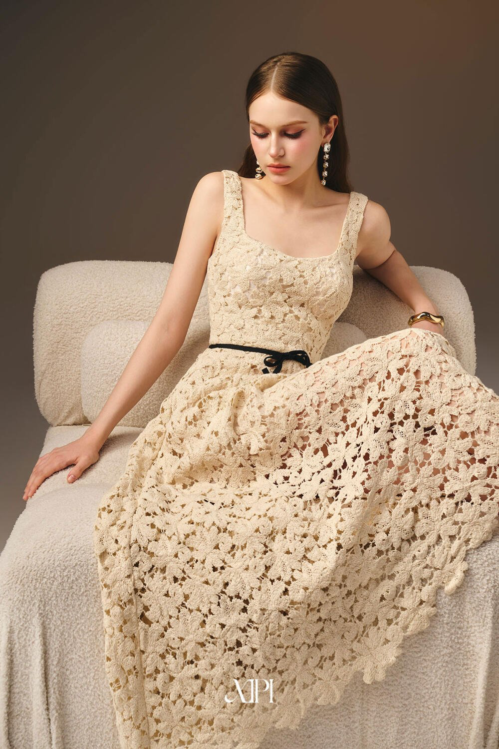 XIPI Yellow Ambrose Midi Dress