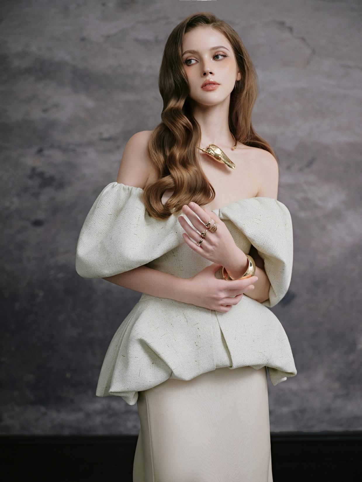 DELICATE Nude LIORA Top & Skirt