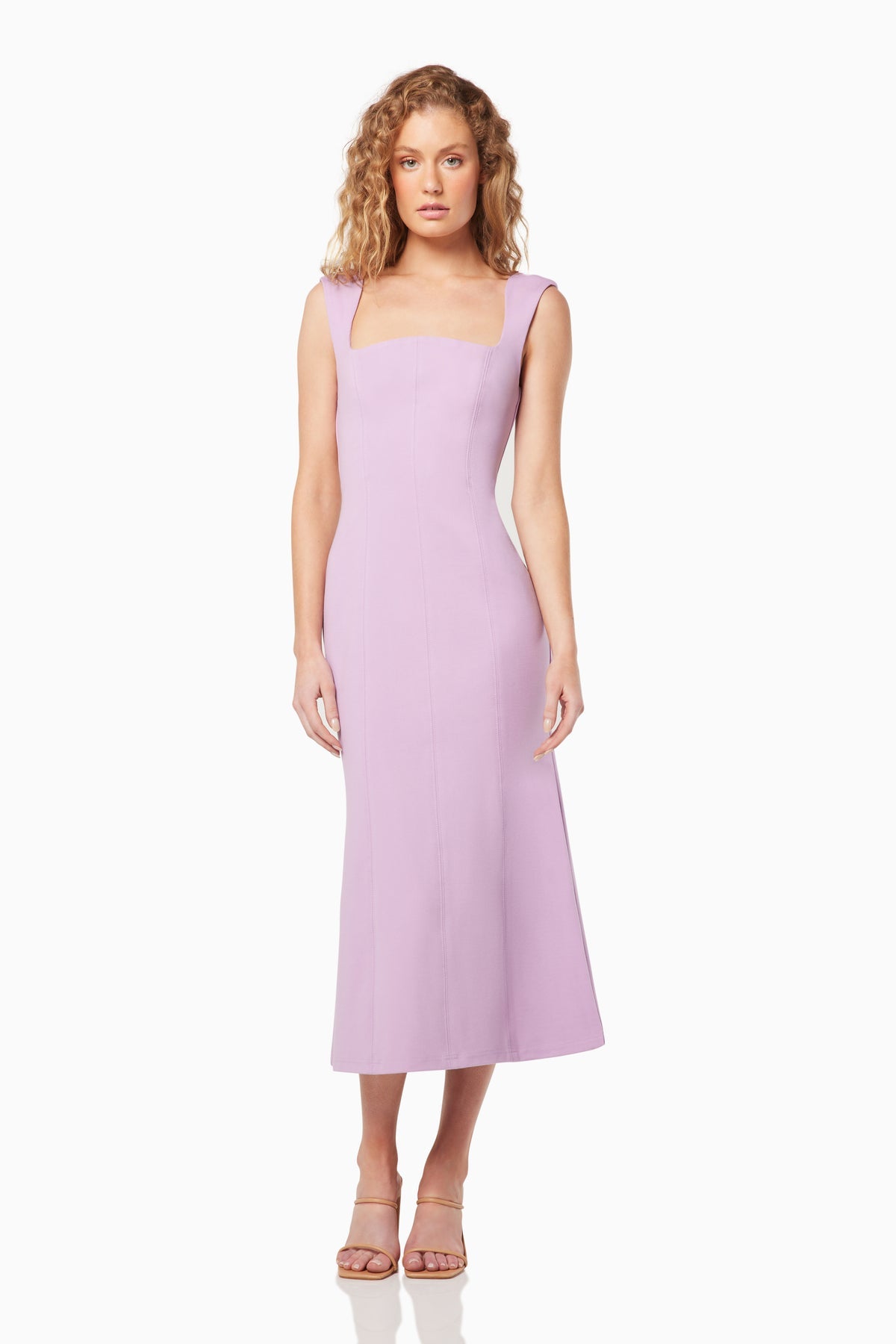 ELLIATT BLACK & PURPLE PERRI MIDI DRESS