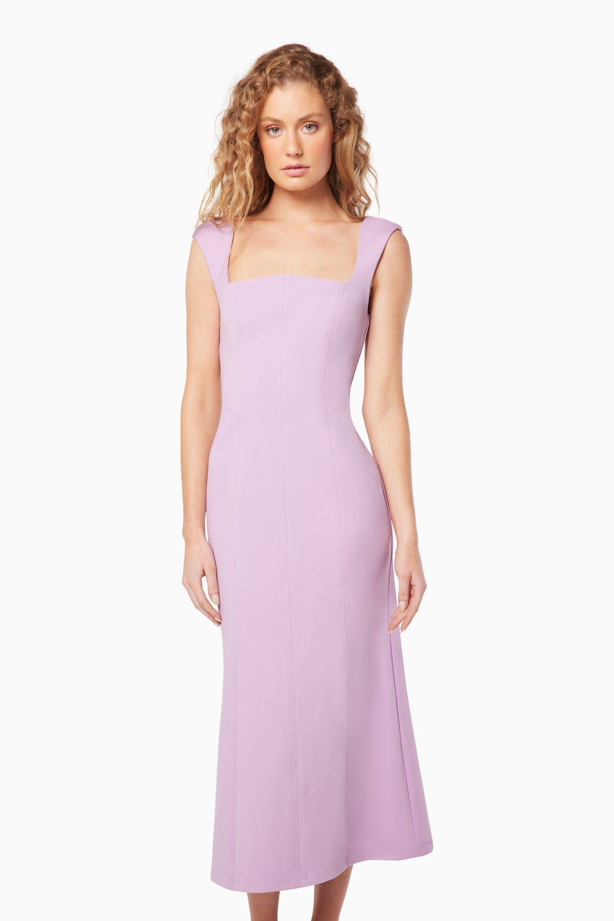 ELLIATT BLACK & PURPLE PERRI MIDI DRESS