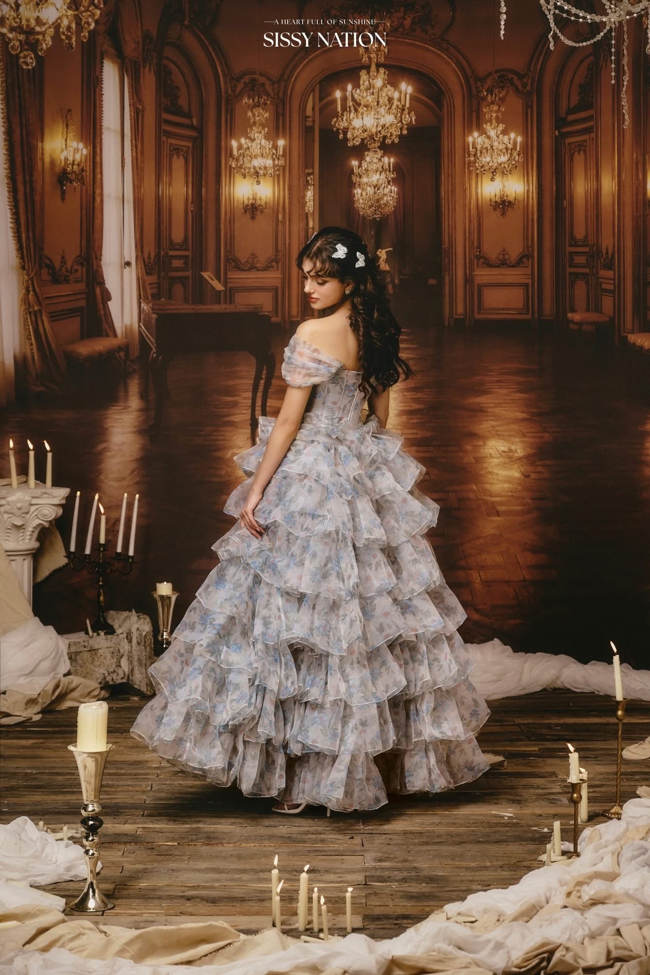 Sissy Nation Blue Think Of Me Floral Maxi Dress