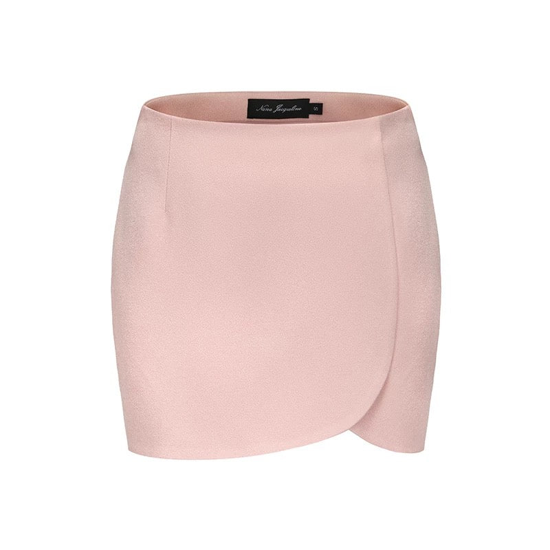 Nana Jacqueline Pink White Black Peter Pan Collar Double Breasted Jacket Mini Skirt