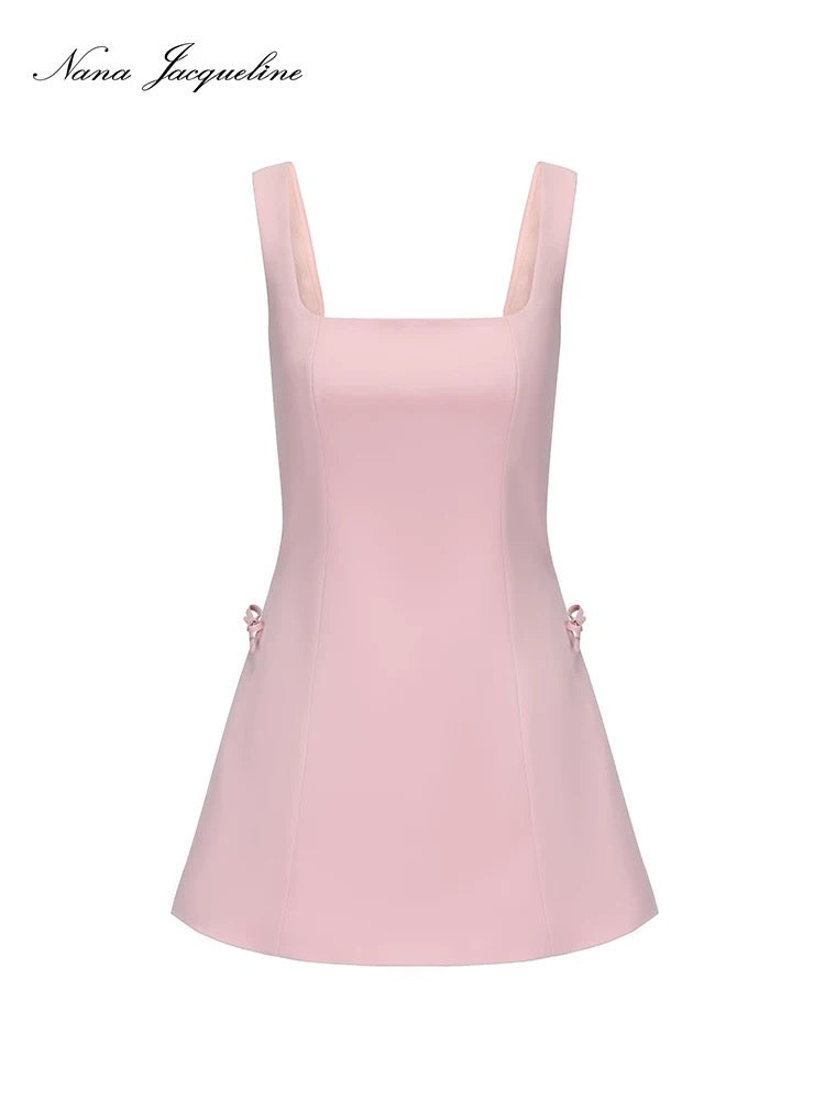 Nana Jacqueline Pink Bow Mini Dress